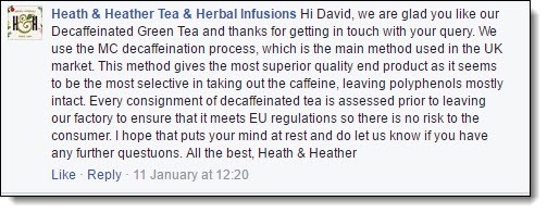 Heath and Heather Decaf announcement