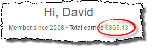 Our cashback in Quidco