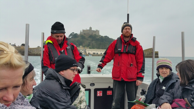 A short boat trip to the island