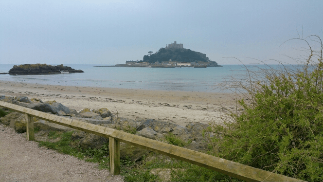 We could see St Michael's Mount from the shore