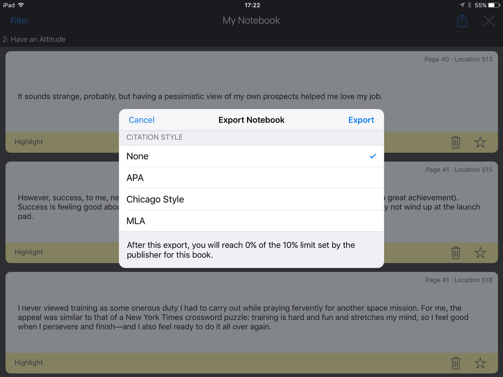 Export Kindle Highlights